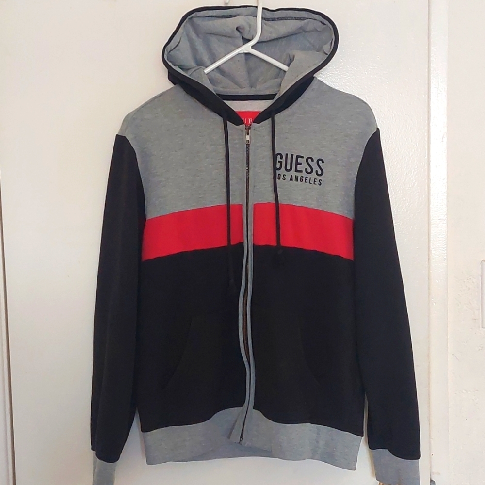 GUESS Jacket, Small, BlackRedgGray